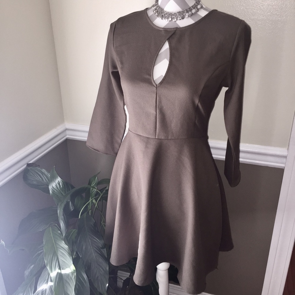 Everly army green skater dress